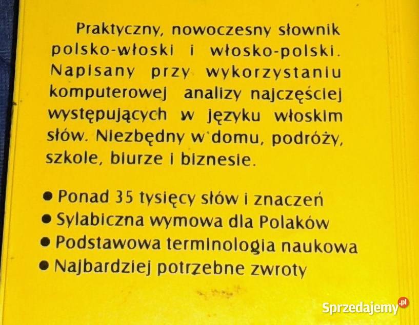 Słownik polskowłoski włoskopolski Bogusława Chełm sprzedam
