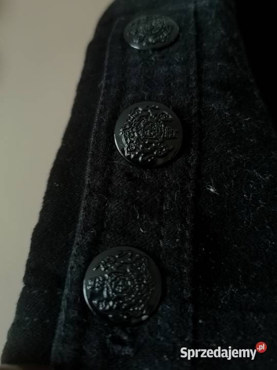Czarny płaszcz damski w stylu francuskim 36 Reda sprzedam