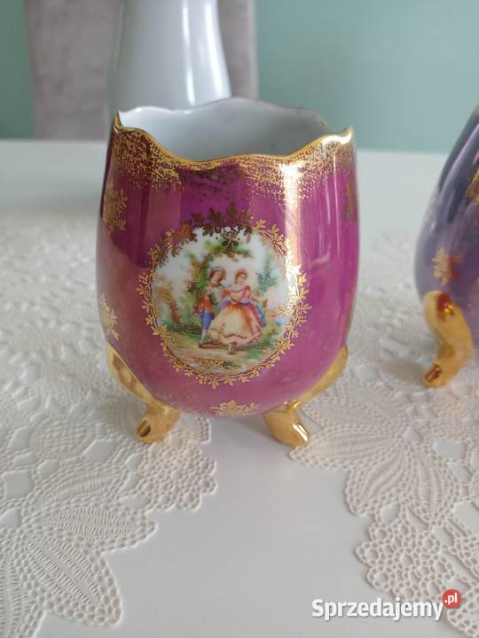 Wazoniki ozdobne porcelanowe Porcelana i szkło