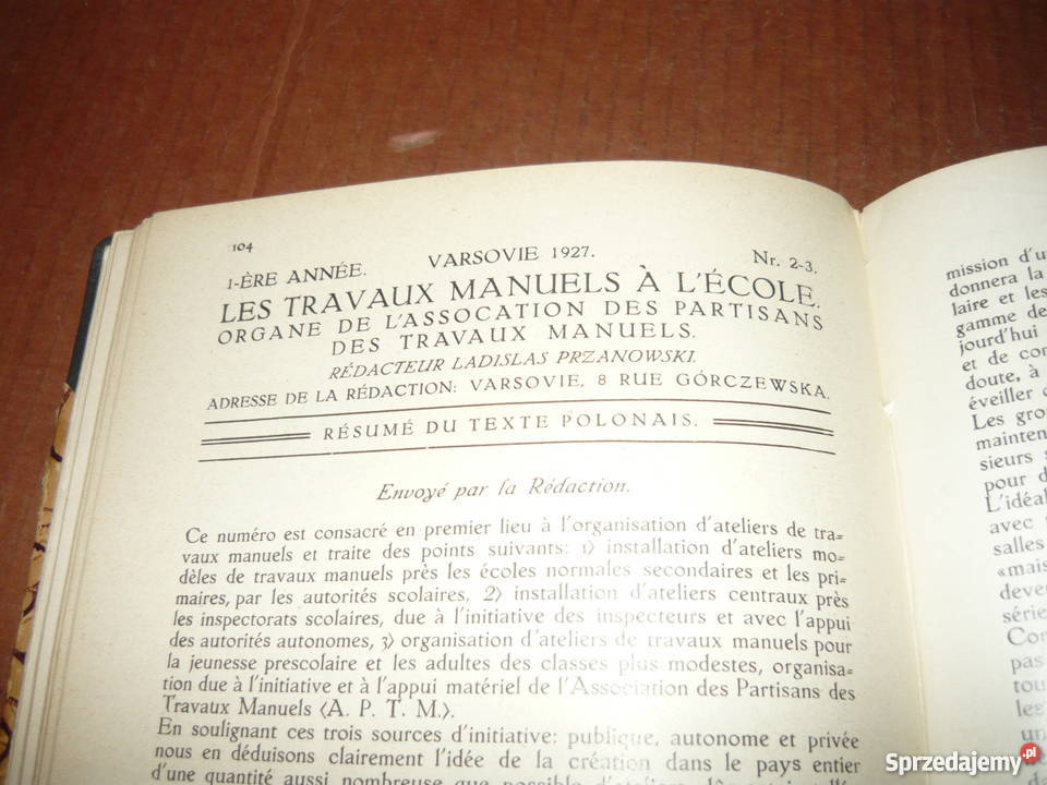 Praca Ręczna W Szkole 1927 rocznik Nowy Sącz