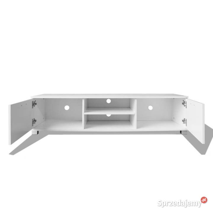 Szafka pod TV wysoki połysk biała 140x405x35 Warszawa