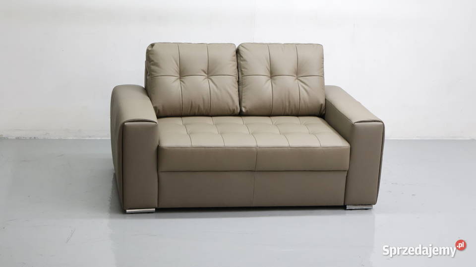 2 osobowa sofa kanapa kolor piaskowy SKÓRA 90cm Poznań