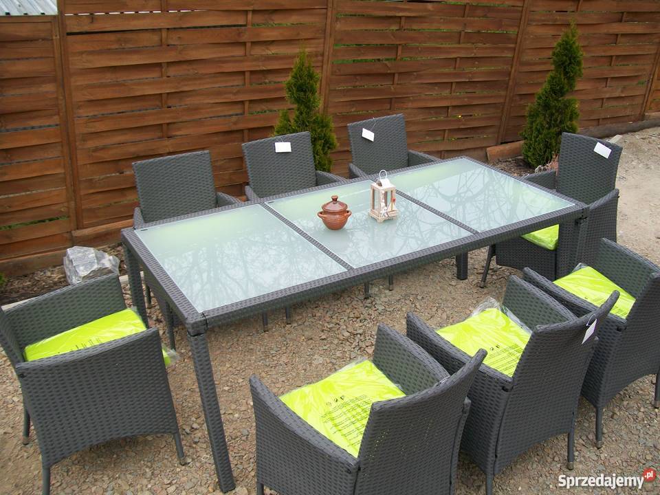 81 zestaw meble ogrodowe technorattan fotel Bosutów