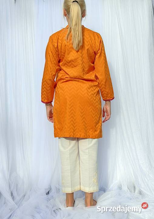 Pomarańczowa tunika Bollywood S 36 kameez haft Szczecin