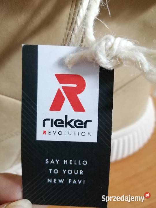 Rieker Revolution beżowe botki zimowe ocieplane Rieker Zgorzelec sprzedam