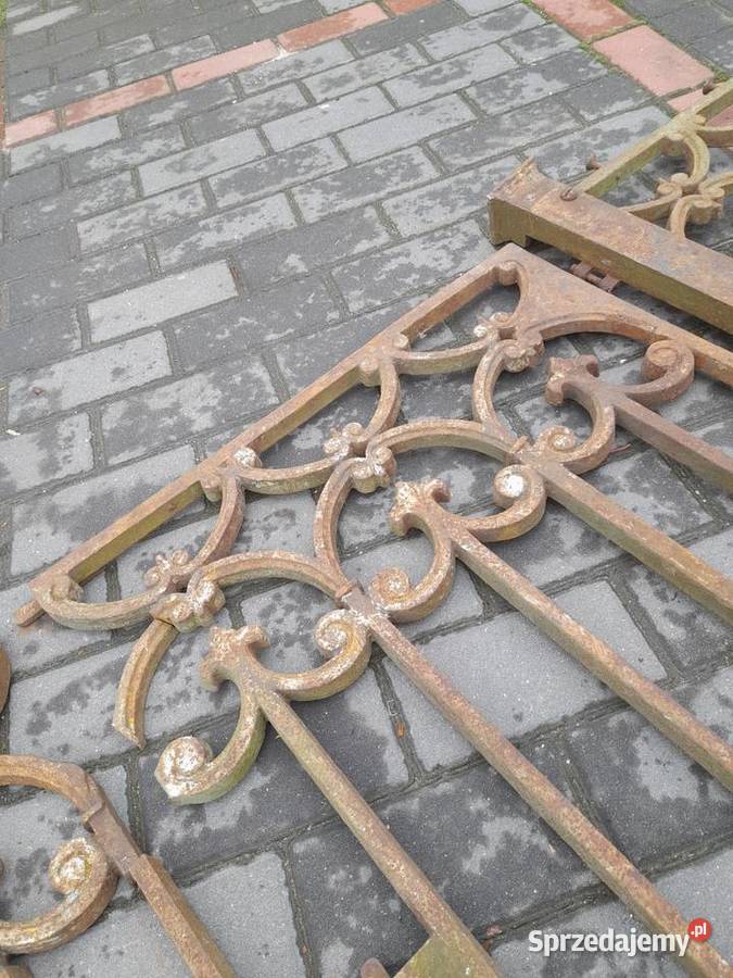 Stara żeliwna bramka furtka płot wielkopolskie Kotlin