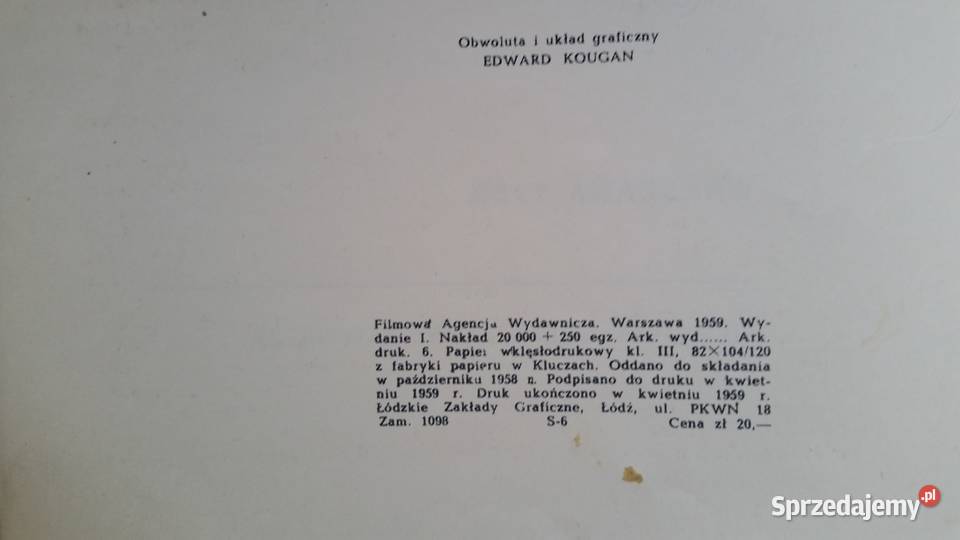 AKTORZY FILMU FRANCUSKIEGO 1959 FAW Elżbieta Rok wydania 1959