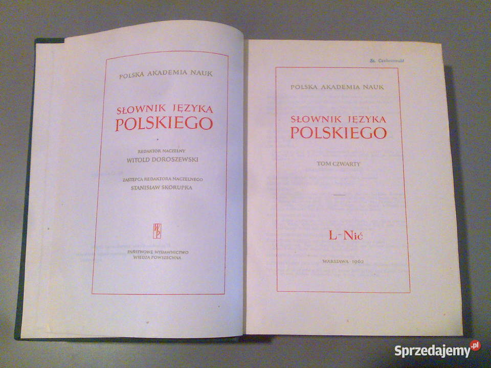 Słownik Języka Polskiego Tom IV LNić warmińsko-mazurskie Olsztyn