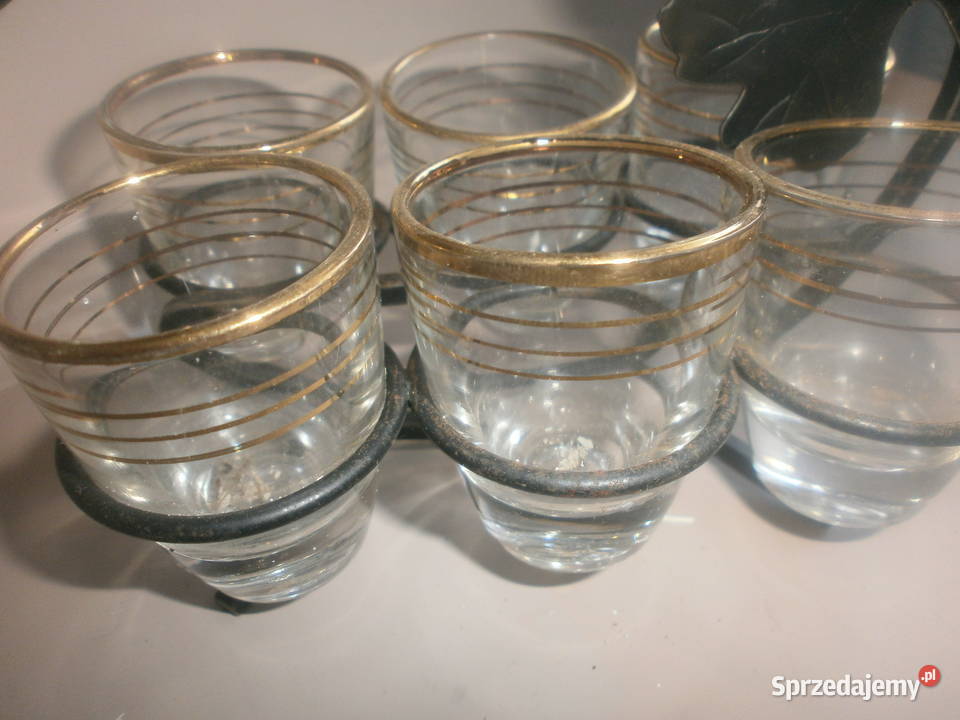 kieliszki w stojaku komplet Francja przezroczysty Zielona Góra sprzedam