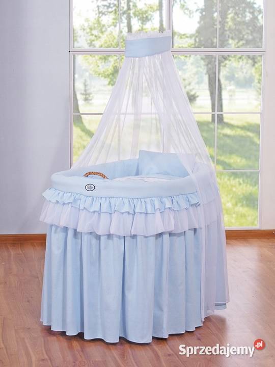 Sprzedam śliczną kołyskę niebieską chłopca kosz Meble Poznań