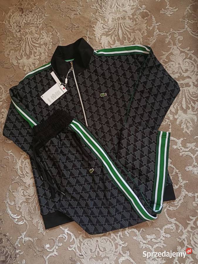 Komplet męski Lacoste Monogram kolor czarny czarny podlaskie