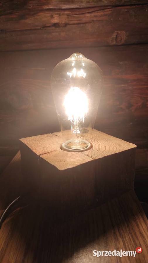 Lampka drewniana rustykalna loftowa Olsztyn