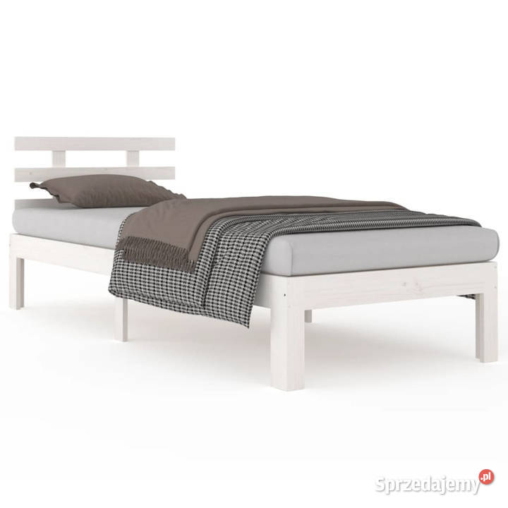 Rama łóżka biała lite drewno 90 x 200 WM814740 mazowieckie Warszawa sprzedam
