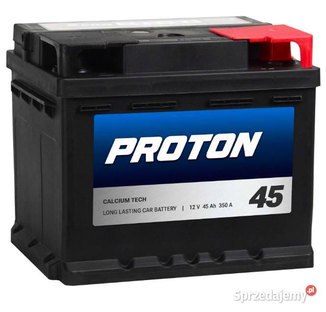 Akumulator PROTON 45Ah 350A EN PRAWY PLUS osobowe Nowy Dwór Gdański