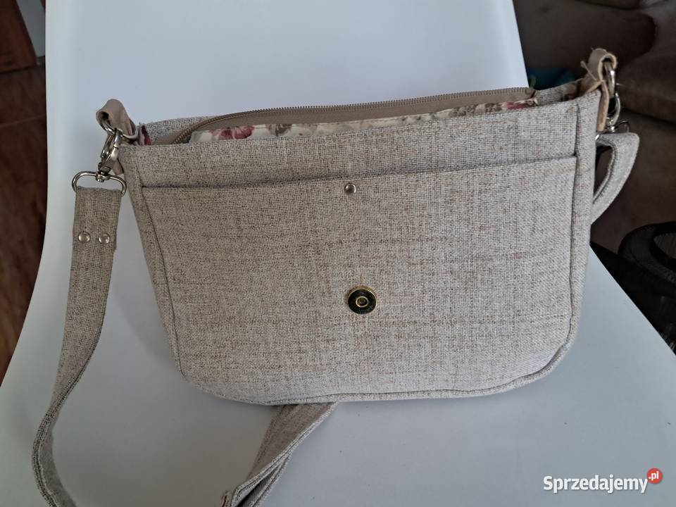 jedyna taka nowa beżowa torebka ręcznie robiona Galanteria i dodatki Sandomierz sprzedam