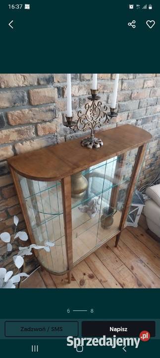 Witryna gablota retro prl lata 50te vintage Gdańsk