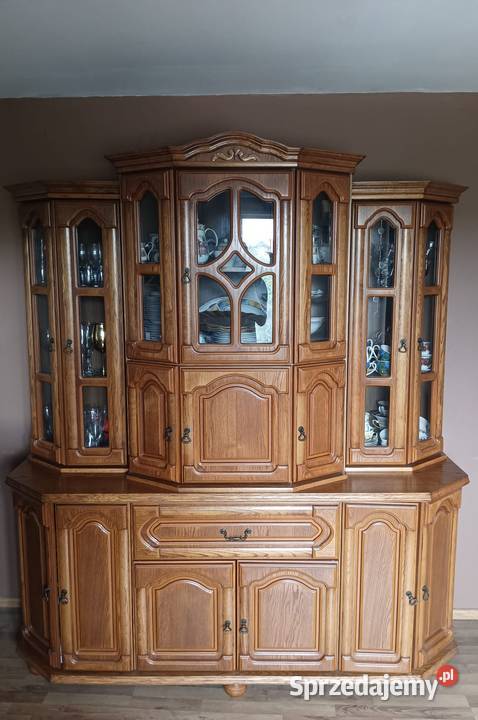 Kredens Witryna 180 klasyczny styl rustykalny 50cm Bodzentyn