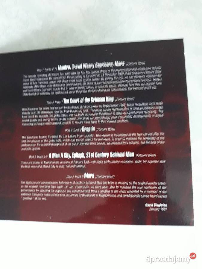 KING CRIMSON EPITAPH 2 CD Volumes One Two Live Płyty i kasety Rzeszów