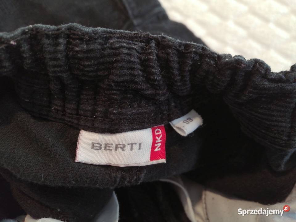 Spodnie sztruksowe cargo bojówki 98 Berti Odzież