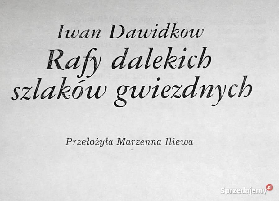 Rafy dalekich szlaków gwiezdnych Iwan Dawidkow sprzedam