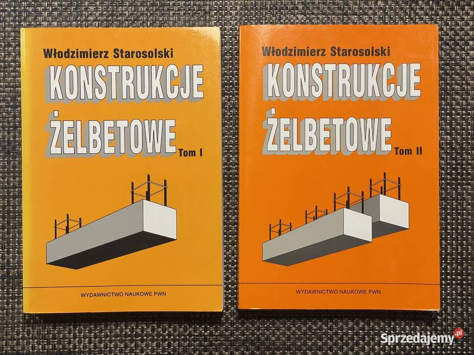 Zestaw 8 książek konstrukcje żelbetowe architektura, budownictwo Poznań sprzedam