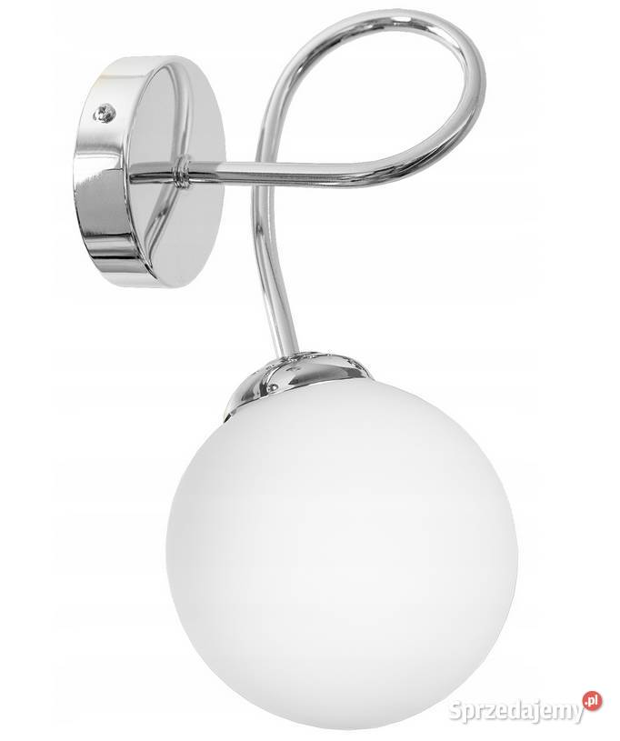 KINKIET ŚCIENNY SKRĘCONY CHROM SZKLANA KULA LOFT Choroszcz