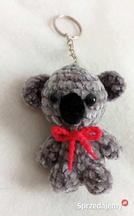 Miś koala wykonany na szydełku brelok maskotka sprzedam