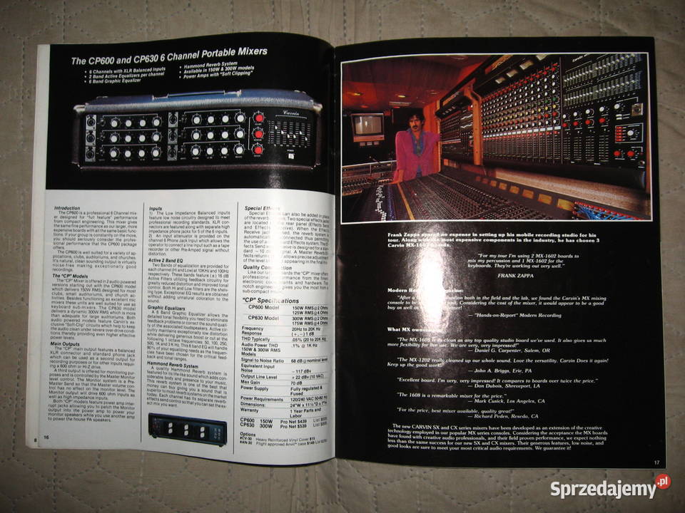 Carvin 1982 Catalog katalog gitar wzmacniaczy sprzedam