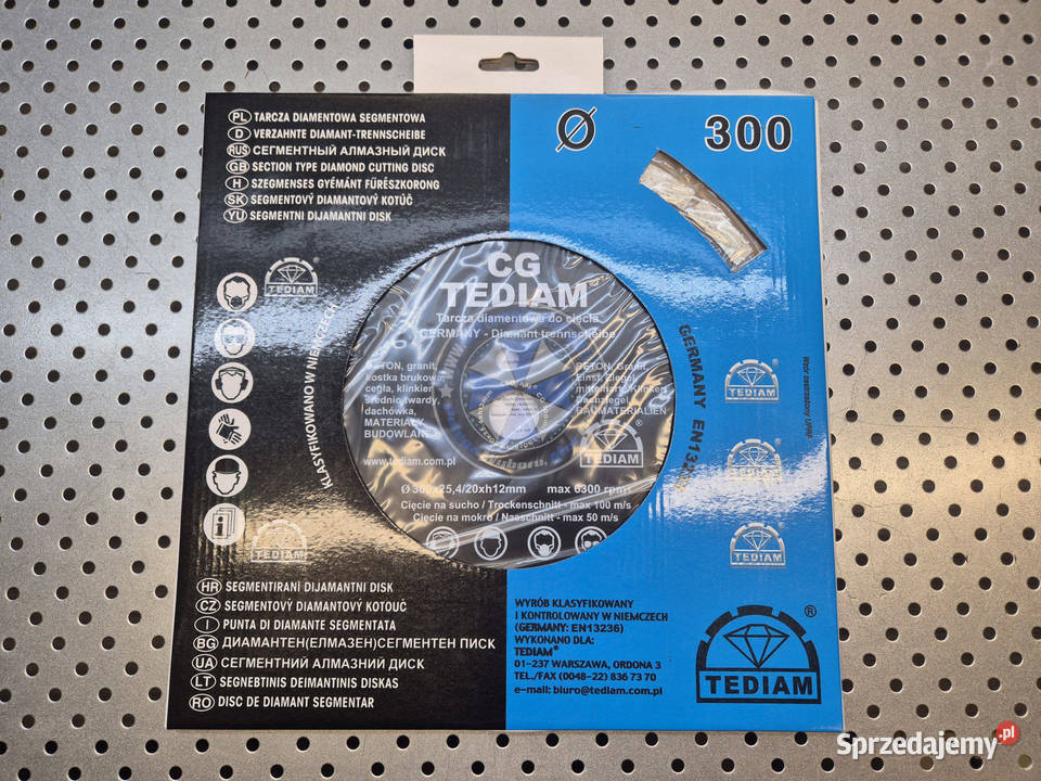 Tarcza diamentowa 300mm h12mm 100ms CG Tarcza do Nowe