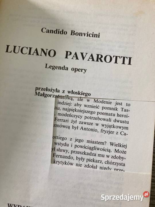Książka Luciano Pavarotti Legenda opery Candido miękka Nisko