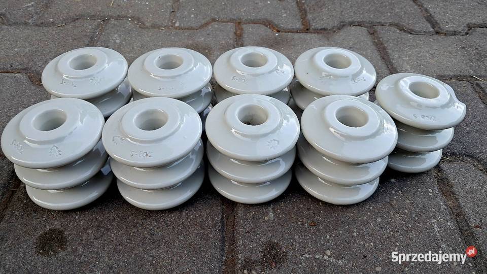 Zestaw 9 Starych Sztuk Izolatorów Ceramicznych Świecie
