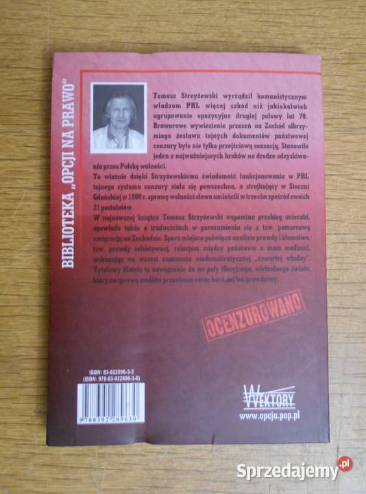 Tomasz Strzyżewski Matrix czy prawda selektywna sprzedam