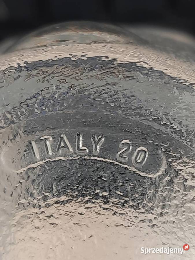 Wazon ze szkła mrożonego vintage Italian warmińsko-mazurskie