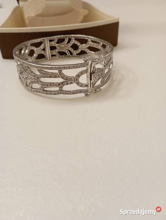 Bransoletka srebrna z cyrkoniami sprzedam