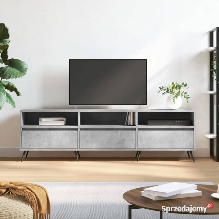 Szafka pod TV szarość betonu 150x30x445 WM831256 Warszawa sprzedam