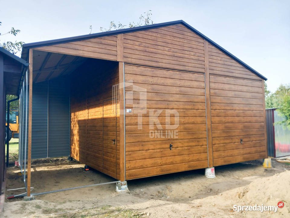 Garaż Blaszany 6x5 wiata 2x Brama Podwyższenie 30m2 Zielona Góra