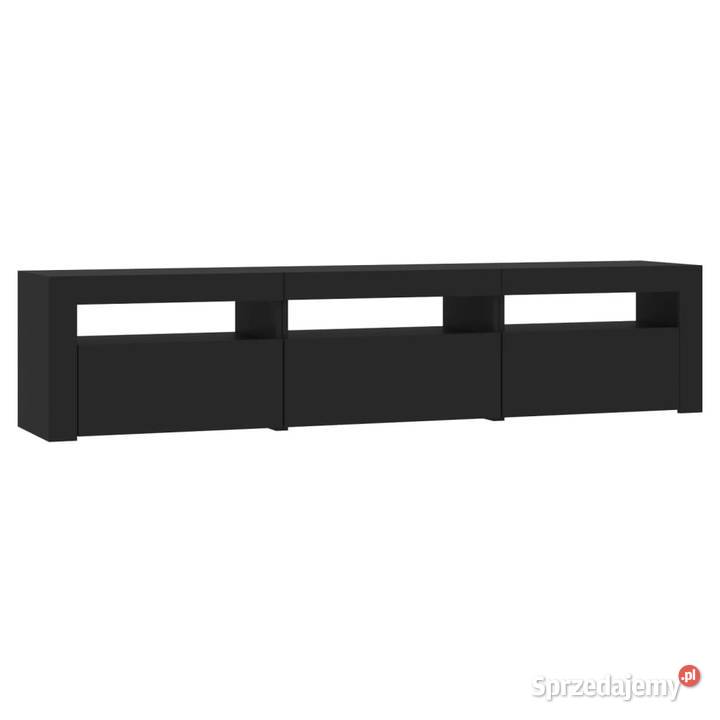 Szafka pod TV z oświetleniem LED czarna Warszawa