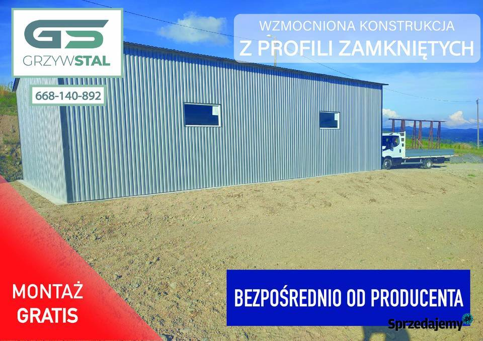 Garaż Blaszany HALA Magazyn na Maszyny Rolniczy dolnośląskie Złotoryja