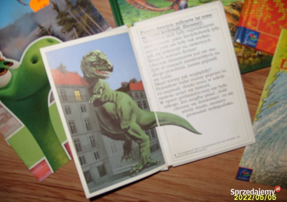 Zestaw 5 książek o dinozaurach