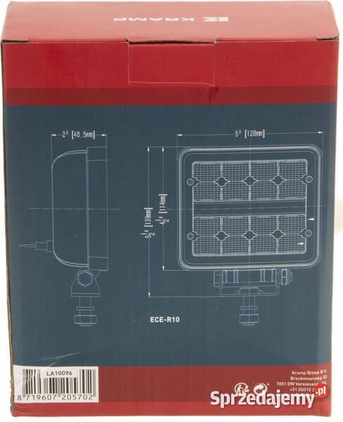 Lampa robocza LED kwadratowa 24W 2272 lm 936V Kamionna