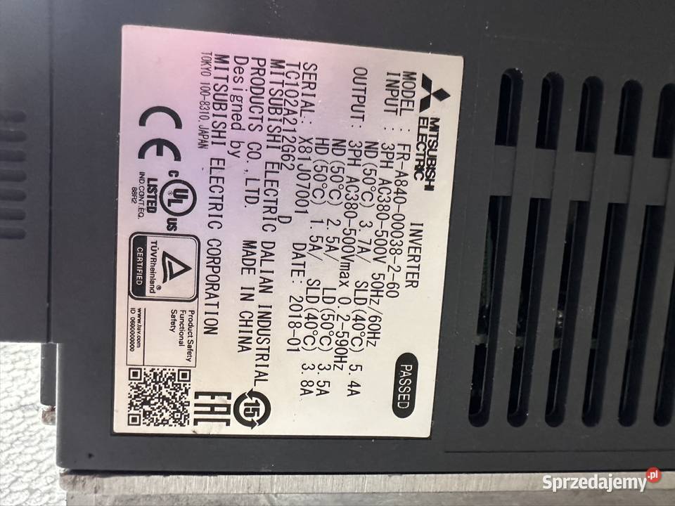 Falownik Mitsubishi 075KW 3fazowy kujawsko-pomorskie Świecie