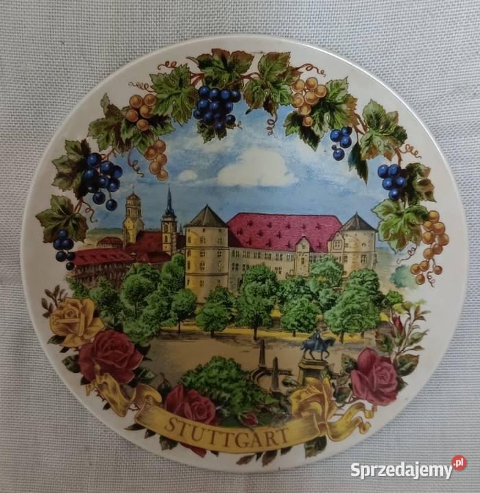 Ozdobny talerz dekoracyjny souvenir STUTTGART