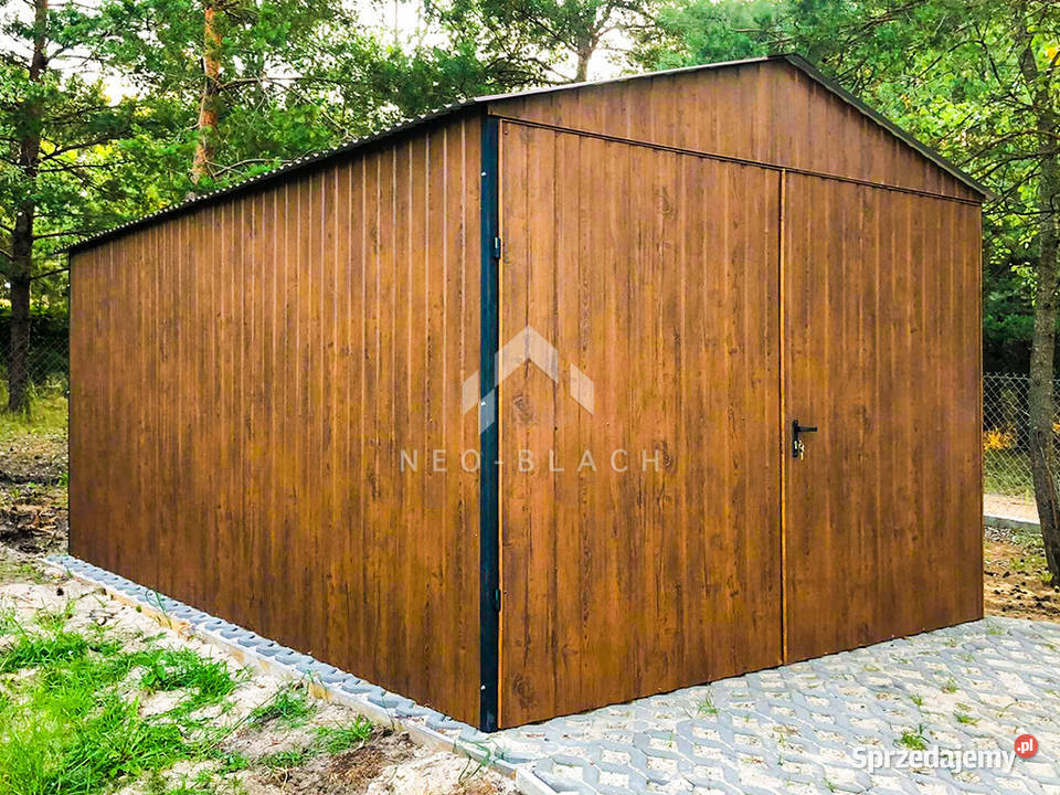 Blaszak Garaż blaszany 4x6m Brama Złoty Dąb samodzielny Sprzedaż Września