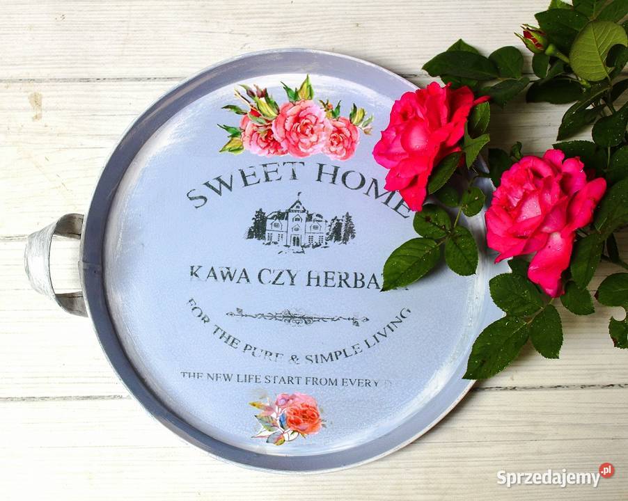 Sielska półka na talerze i kubki taca dolnośląskie