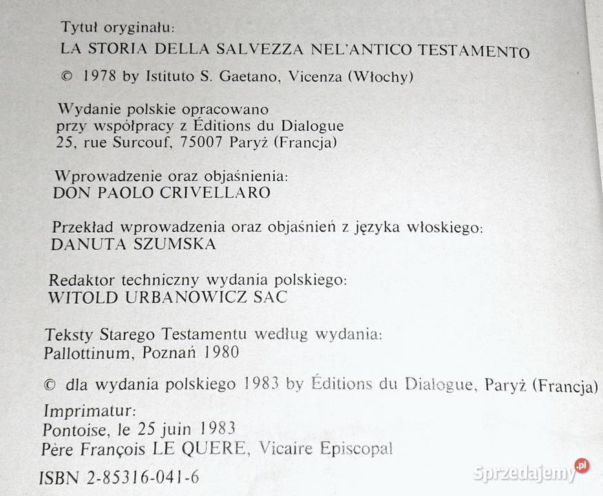 Stary Testament Historia Zbawienia Enrico