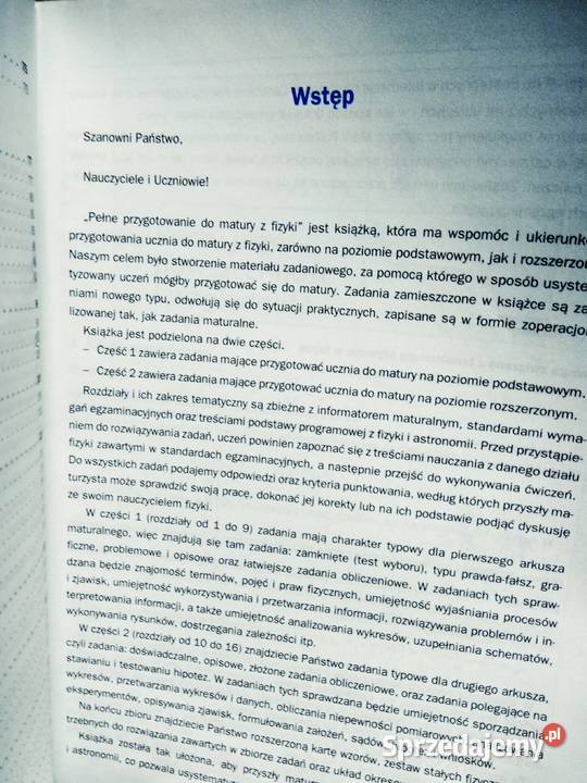 Przygotowanie do matury z fizyki ZamKor zadania Warszawa