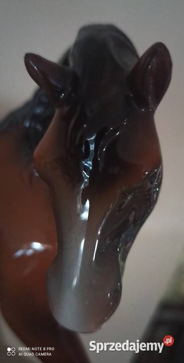 Piękny Koń Figurka Porcelana Made in Portugalia Gdańsk