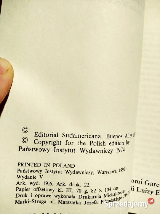 Sto lat samotności Marquez książka prezenty Warszawa