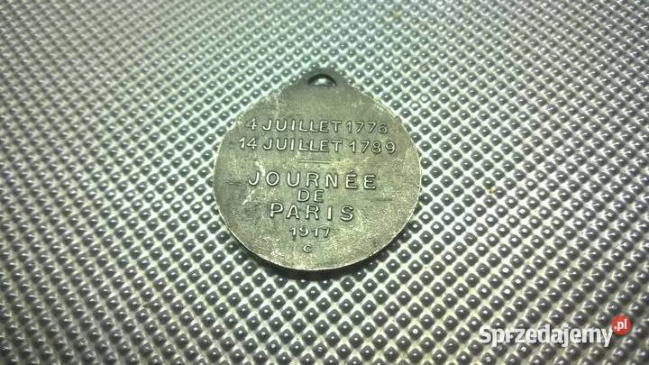 SREBRNY MEDAL W LAFAYETTE GEO WASHINGTON SIGNED
