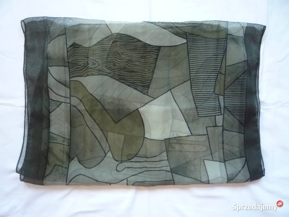 Zielony cienki szaliczek Apaszka 125 x 50 Szczecin